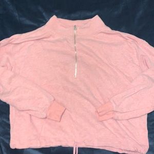 An old navy cropped quarter zip sweater
